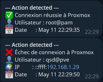 Alert example